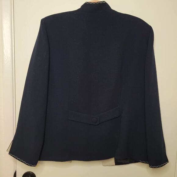 Jessica Howard Open Front Embroidered Detailed Blazer - Picture 3 of 6